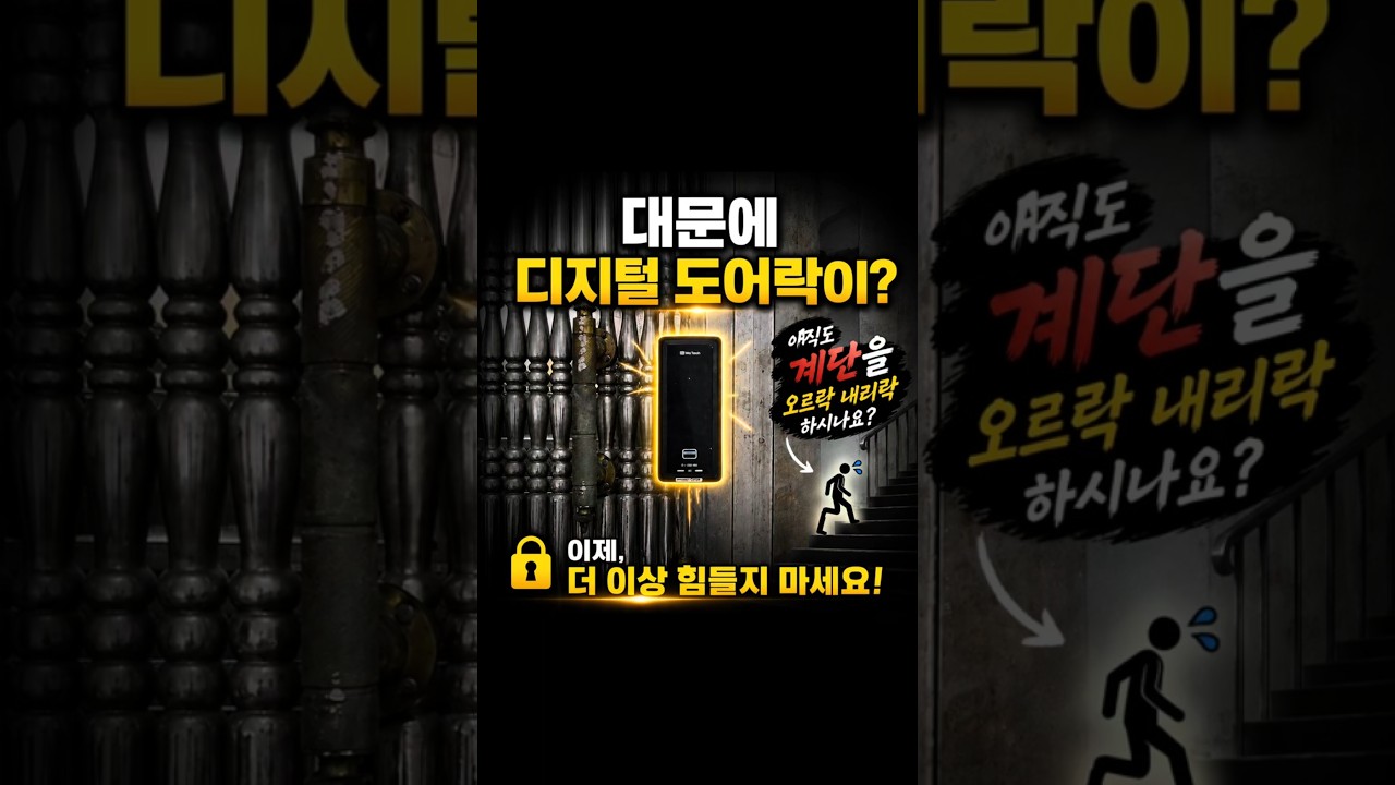 대문 디지털도어락으로 보안을 강화하는 방법! 아직도 계단을 오르락 내리락 하시나요?